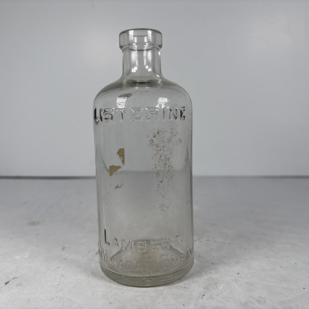 Antique / Vintage Listerine Glass Bottle Lambert Pharmacal Company ‎ 5 1/2"